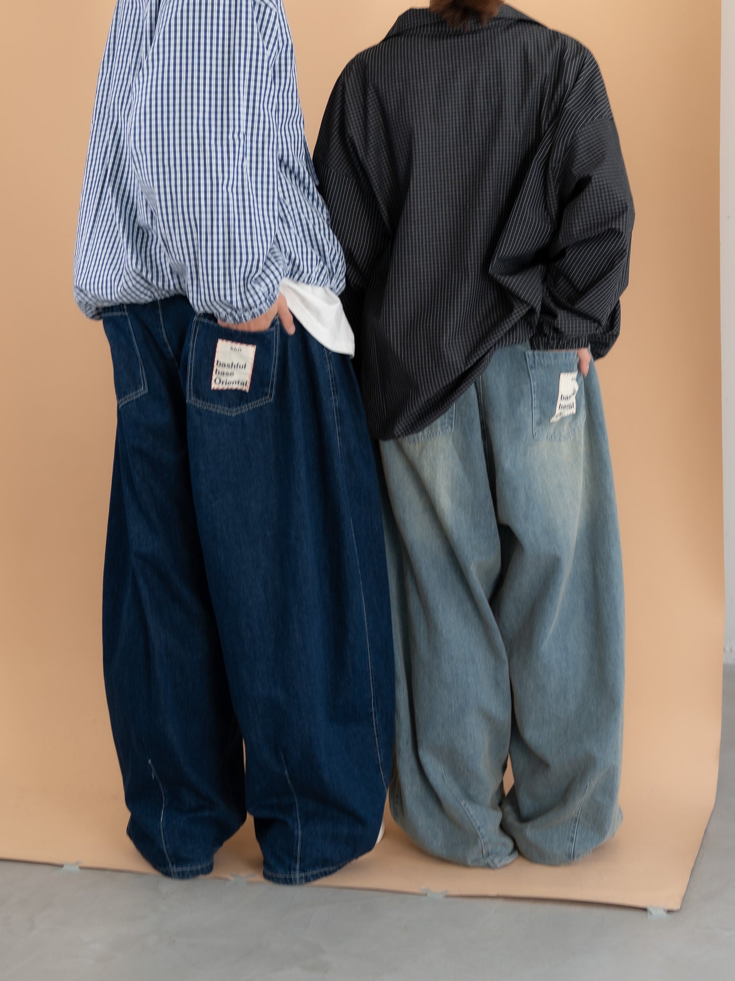 【bbO】イージーコクーンワイドデニムパンツ