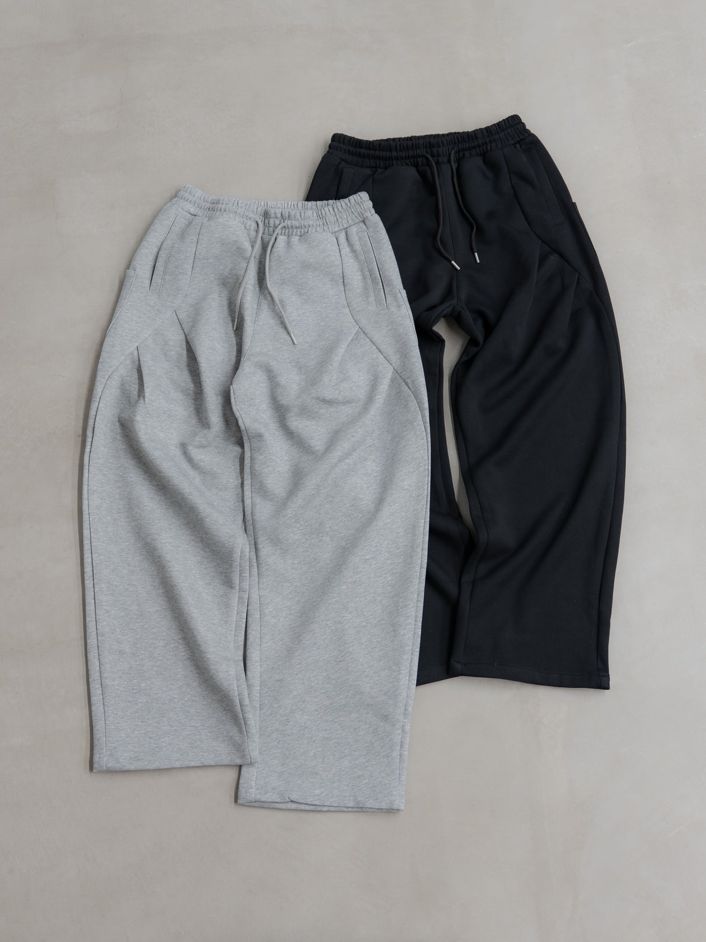 【bbO】デザインスウェットカーブパンツ