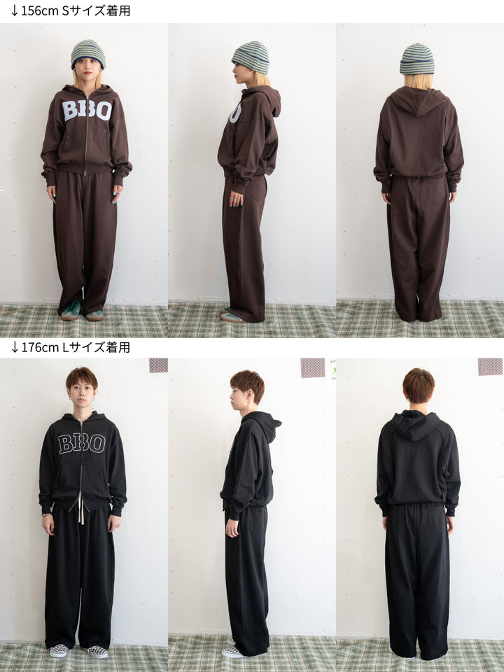 【bbO】イージーコクーンワイドスウェットパンツ