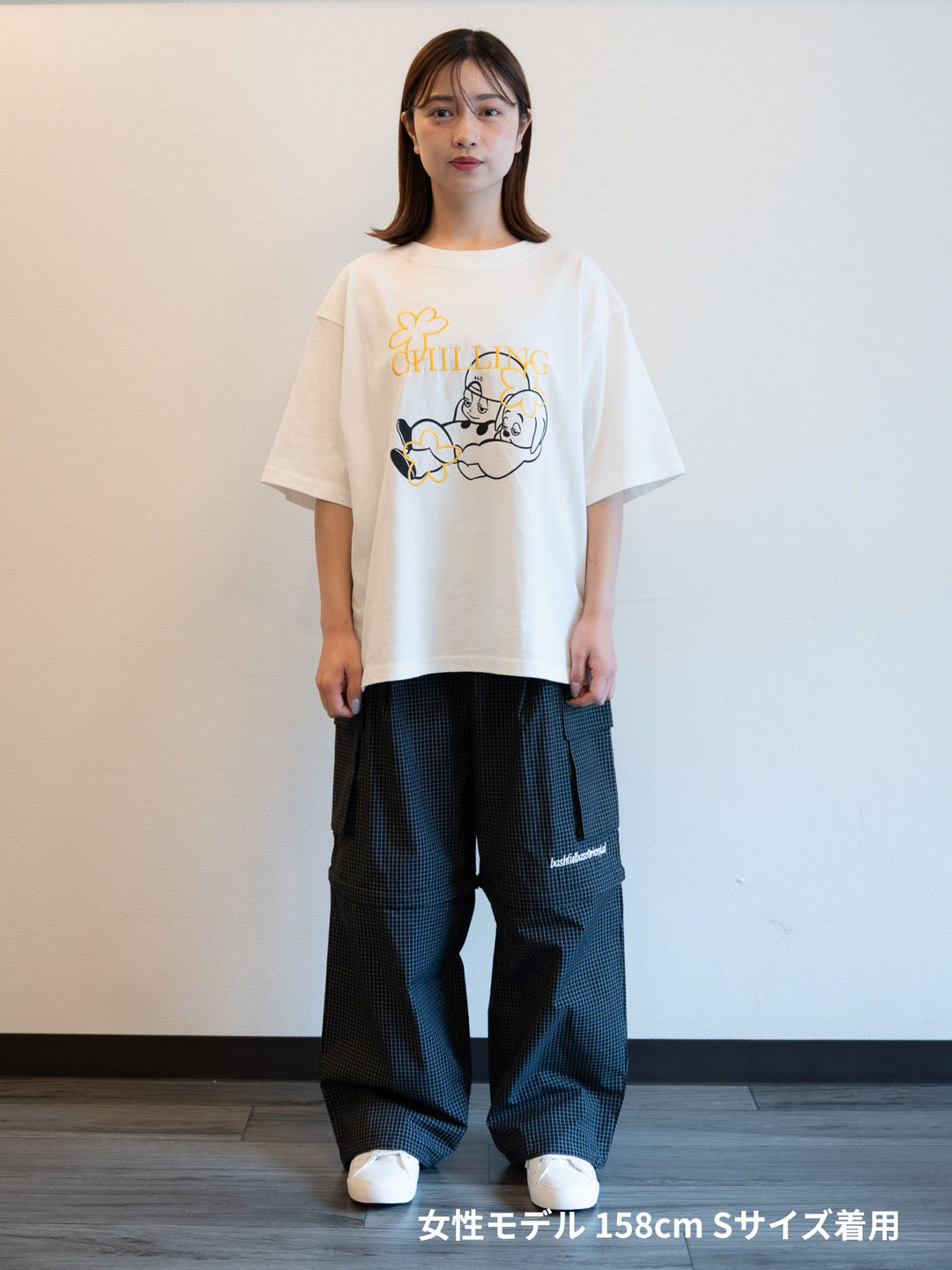 [SET]【bbO】バッシュフルくんCHILLING T+【bbO】イージーコクーンワイドデニムパンツ(2set)