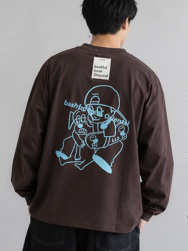 [一部予約]【bbO】オーバーサイズバッシュフルくんロンT