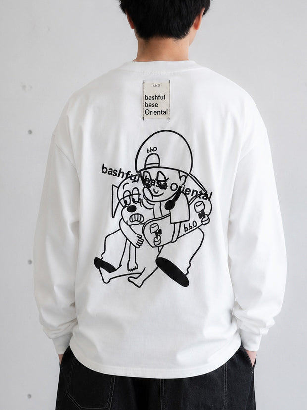 [一部予約]【bbO】オーバーサイズバッシュフルくんロンT