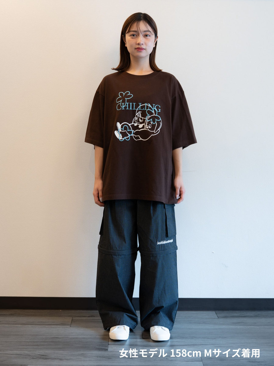 [SET]【bbO】バッシュフルくんCHILLING T+【bbO】イージーコクーンワイドデニムパンツ(2set)