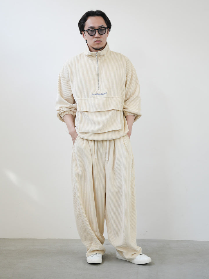 【bbO】イージーコクーンワイドコーデュロイパンツ