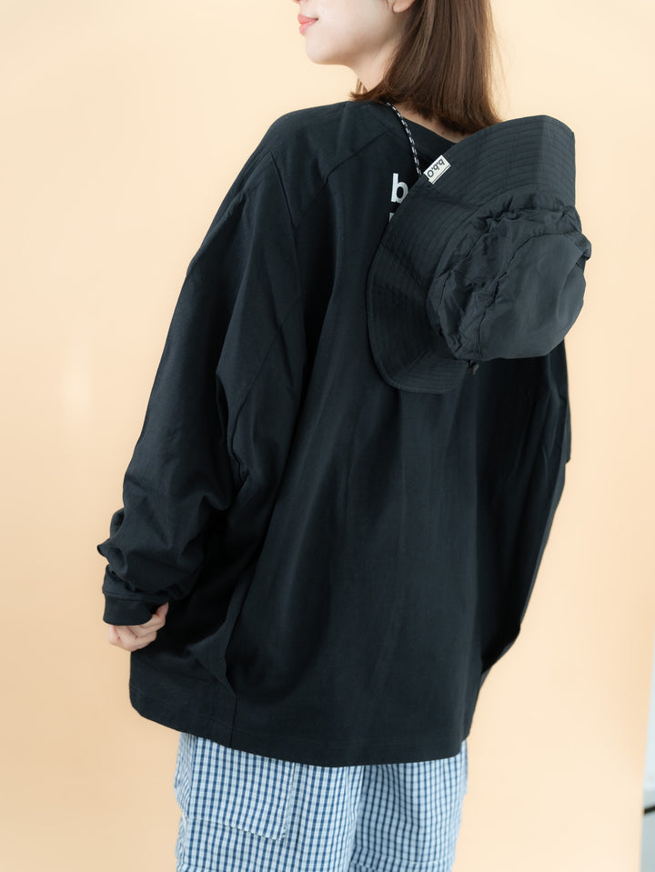 [SET]バックロゴボリュームロンT +バックロゴボリュームロンT (2set)