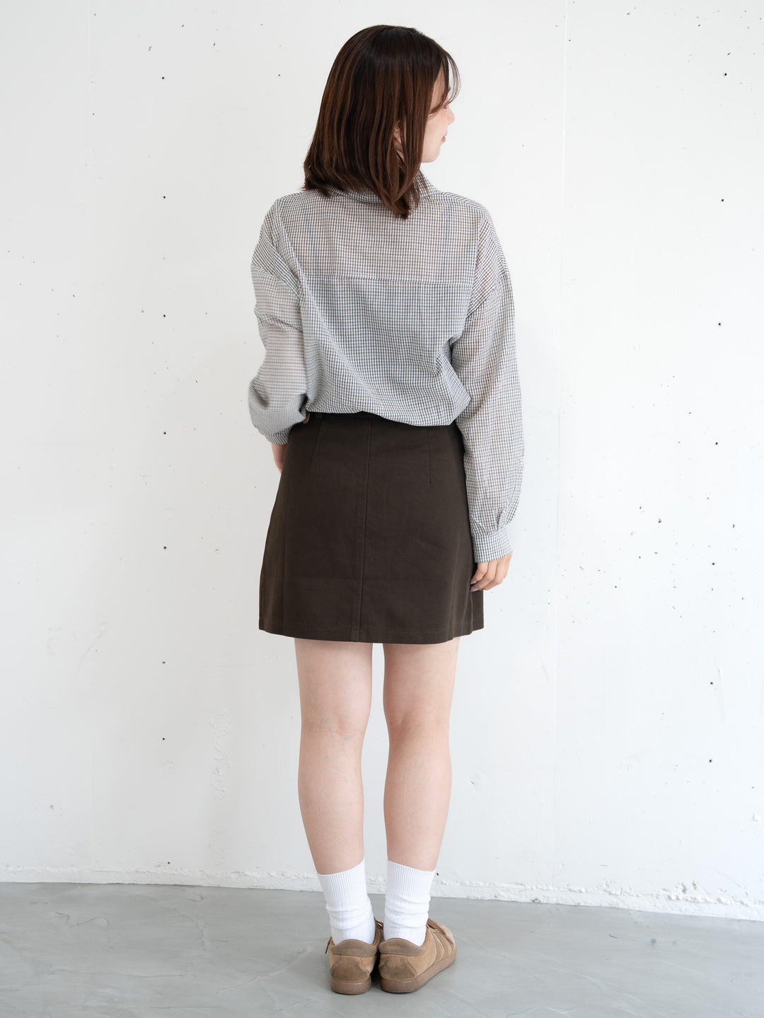 【bbO】ベルト付インナーパンツミニスカート
