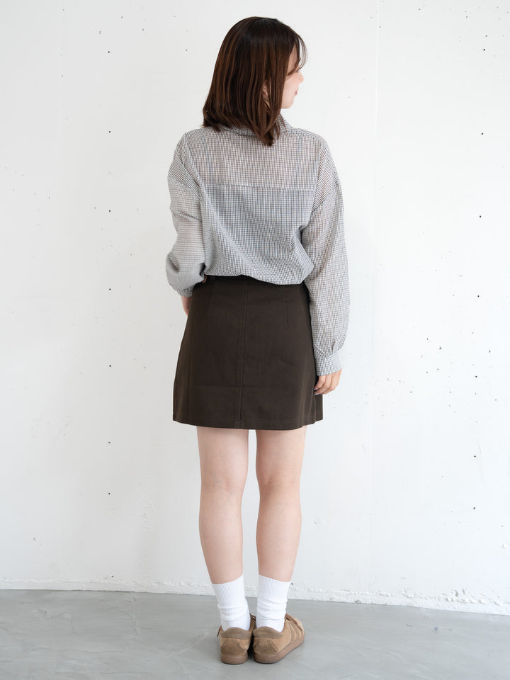 【bbO】ベルト付インナーパンツミニスカート