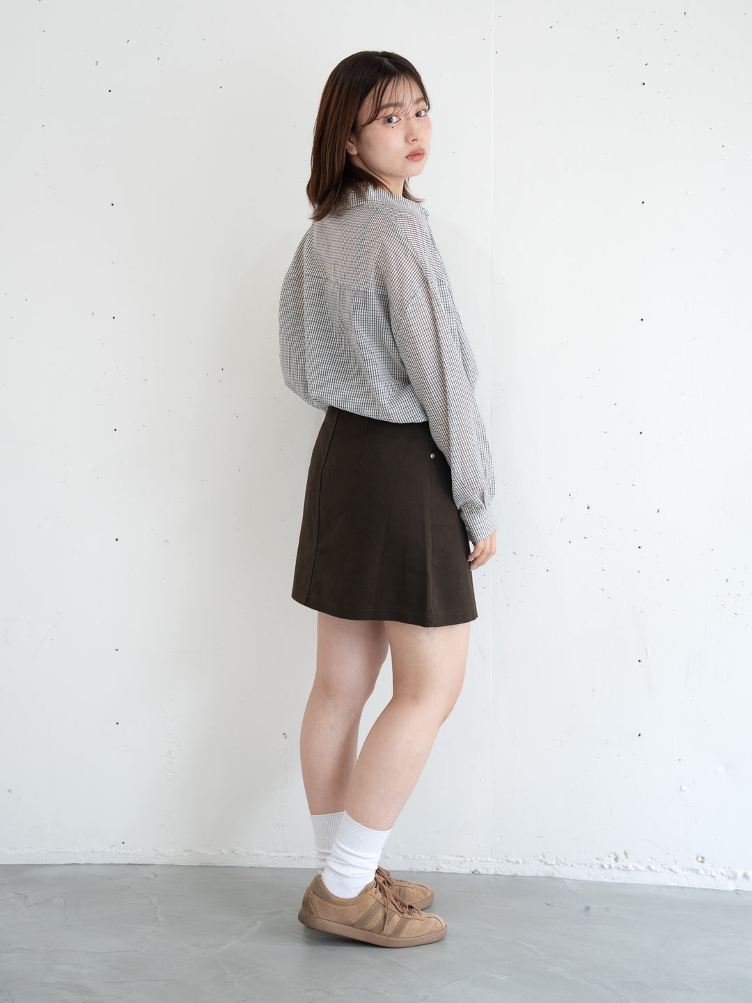 【bbO】ベルト付インナーパンツミニスカート