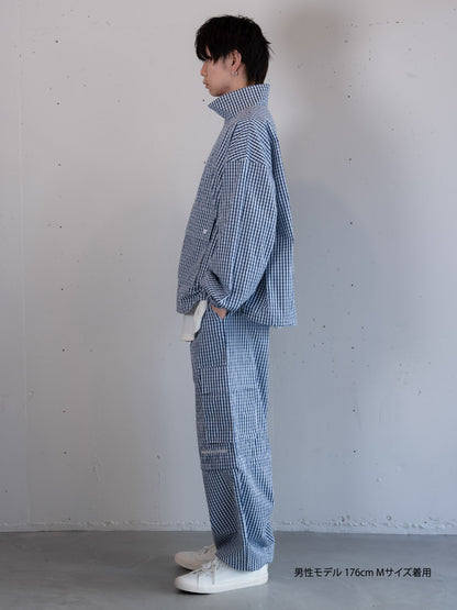 【bbO】チェック柄ハーフジップアノラック