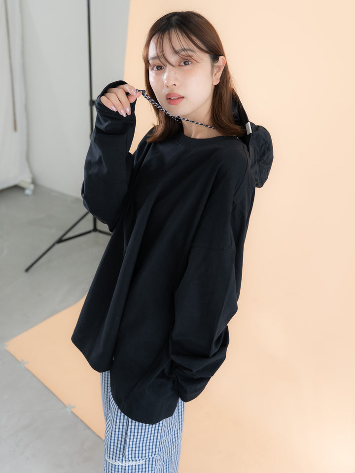 [SET]バックロゴボリュームロンT +バックロゴボリュームロンT (2set)