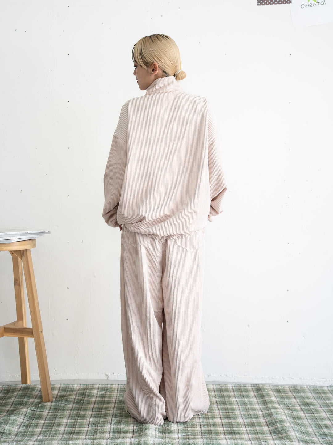 【bbO】コーデュロイハーフジップアノラック
