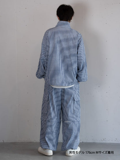 【bbO】チェック柄ハーフジップアノラック