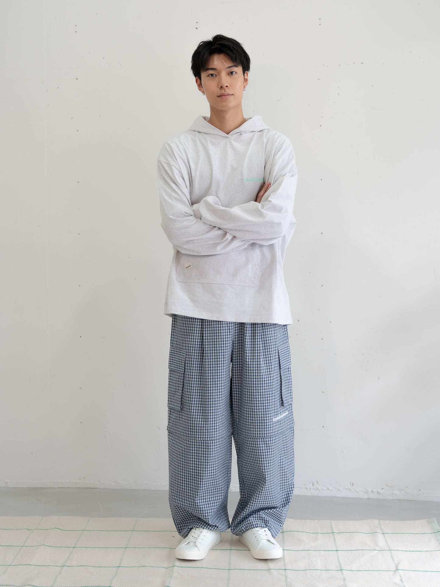 [SET]ロゴビッグシルエットカットフーディー・パーカー+ロゴビッグシルエットカットフーディー・パーカー(2set)