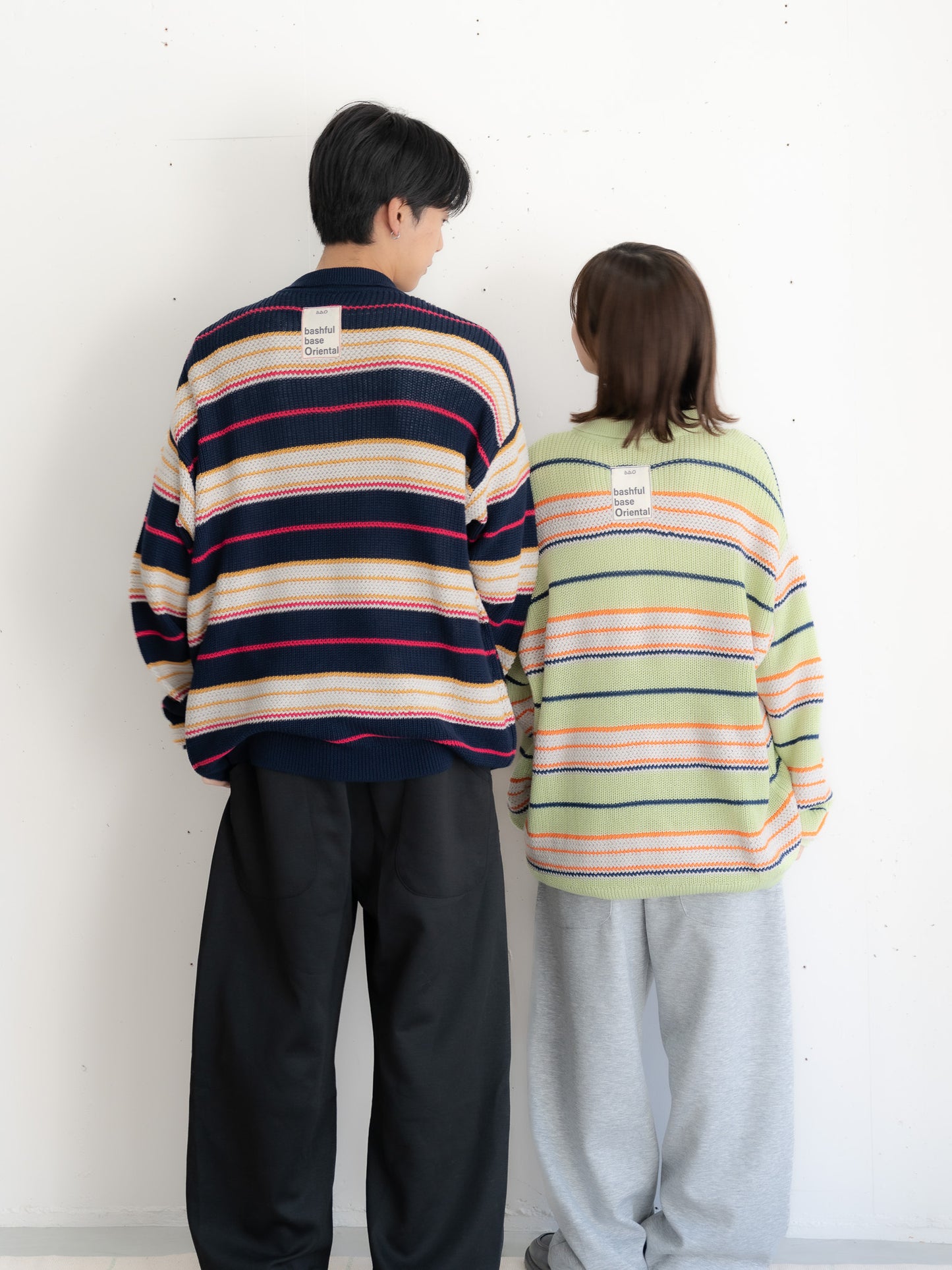 [SET]マルチボーダーポロニット+マルチボーダーポロニット(2set)