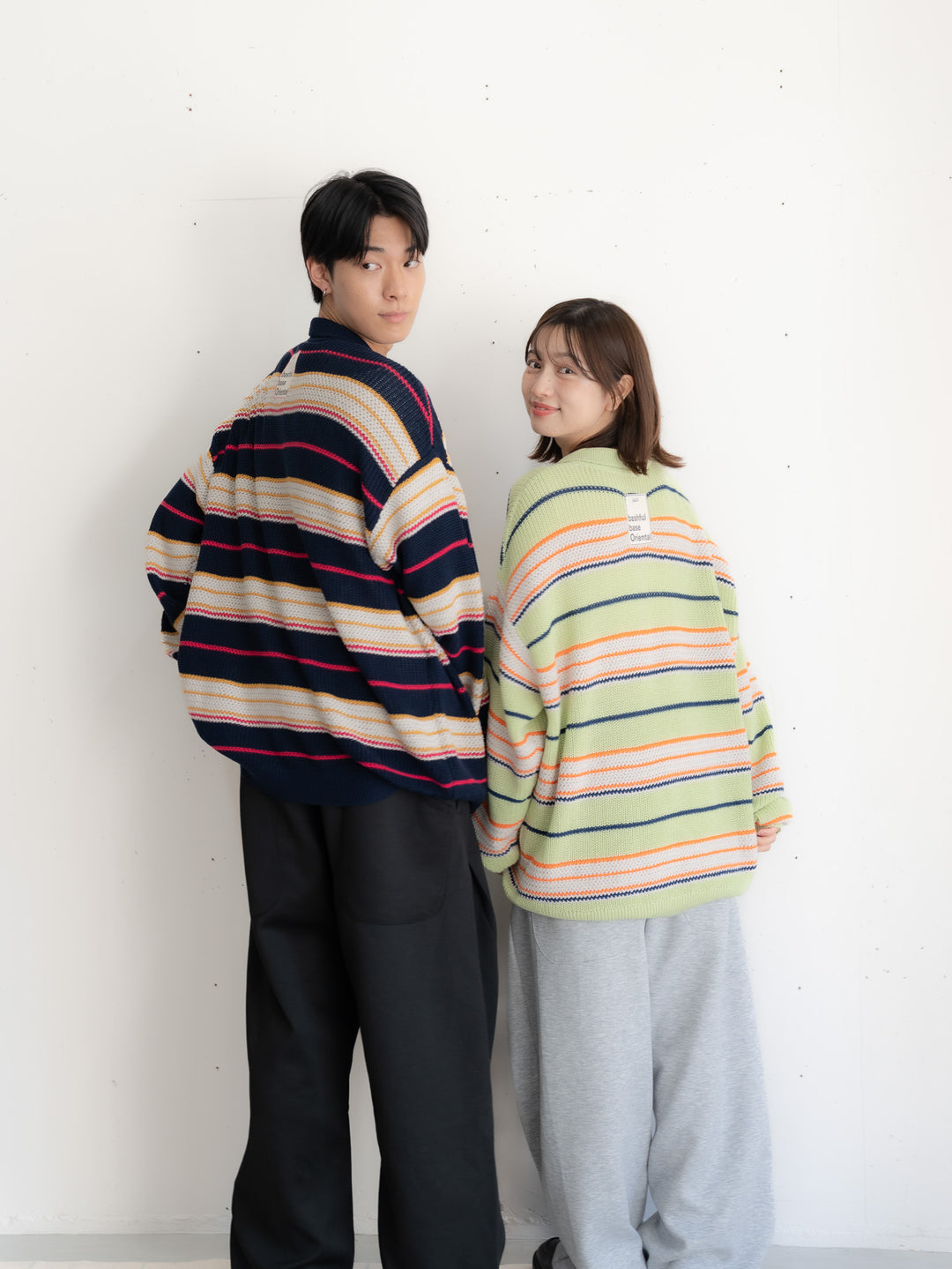 [SET]マルチボーダーポロニット+マルチボーダーポロニット(2set)