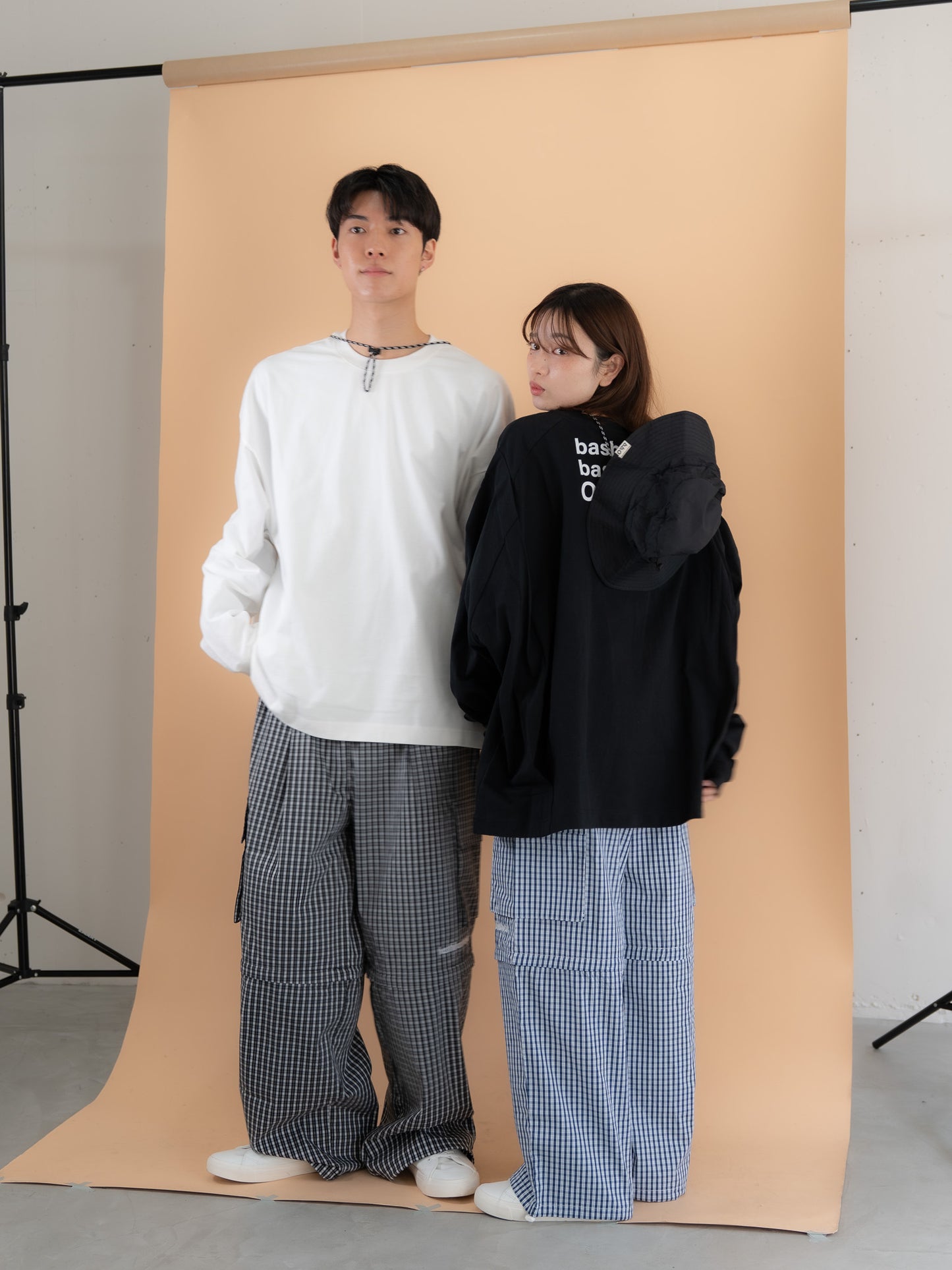 【bbO】バックロゴボリュームロンT