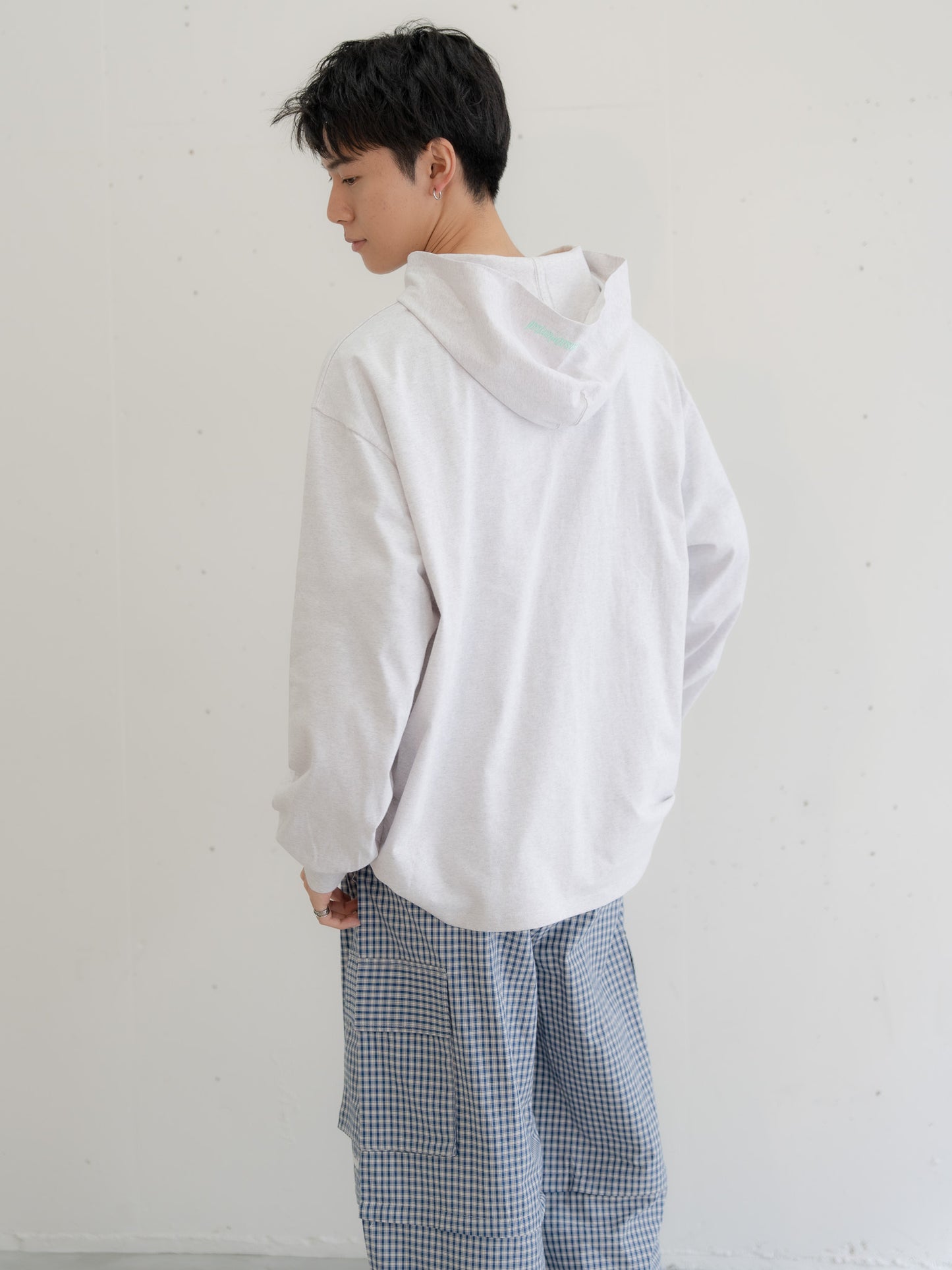 [SET]ロゴビッグシルエットカットフーディー・パーカー+ロゴビッグシルエットカットフーディー・パーカー(2set)