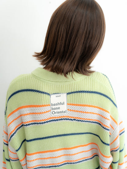 [SET]マルチボーダーポロニット+マルチボーダーポロニット(2set)