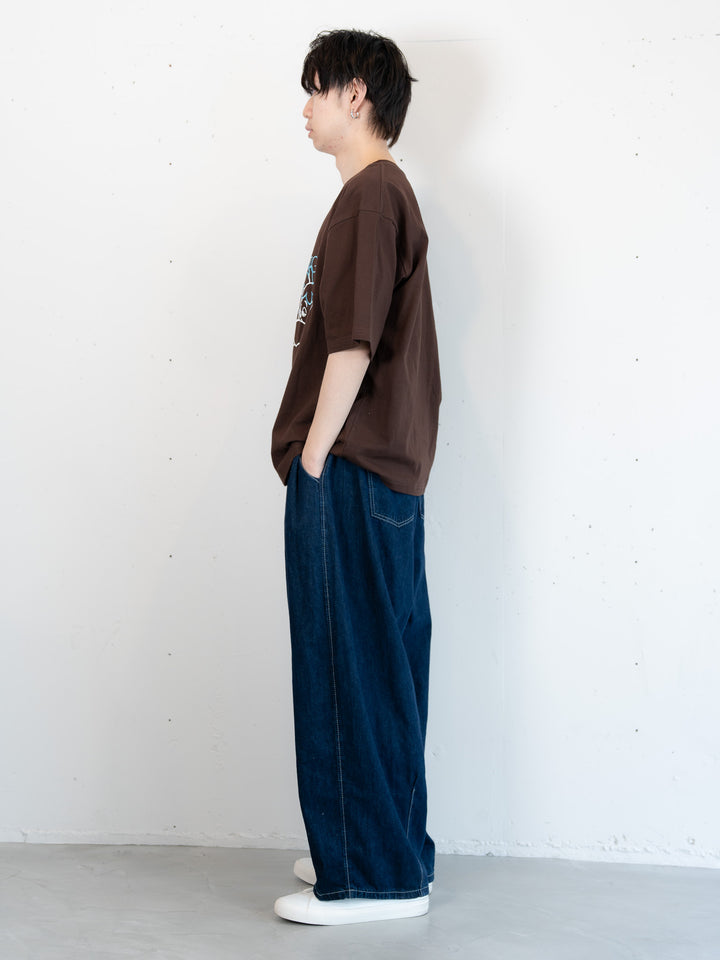 [SET]【bbO】バッシュフルくんCHILLING T+【bbO】イージーコクーンワイドデニムパンツ(2set)