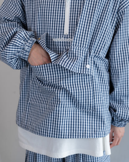 【bbO】チェック柄ハーフジップアノラック