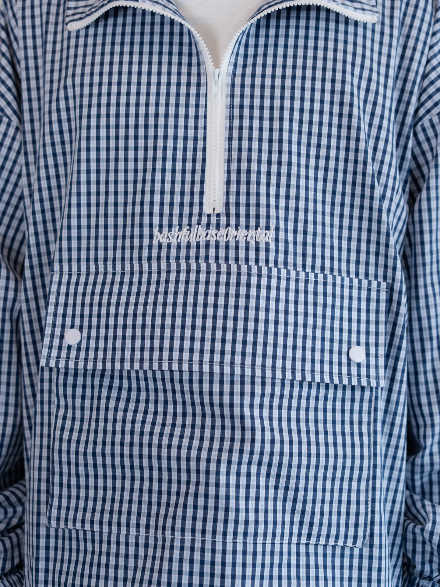 【bbO】チェック柄ハーフジップアノラック