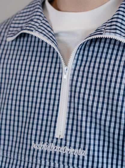 【bbO】チェック柄ハーフジップアノラック