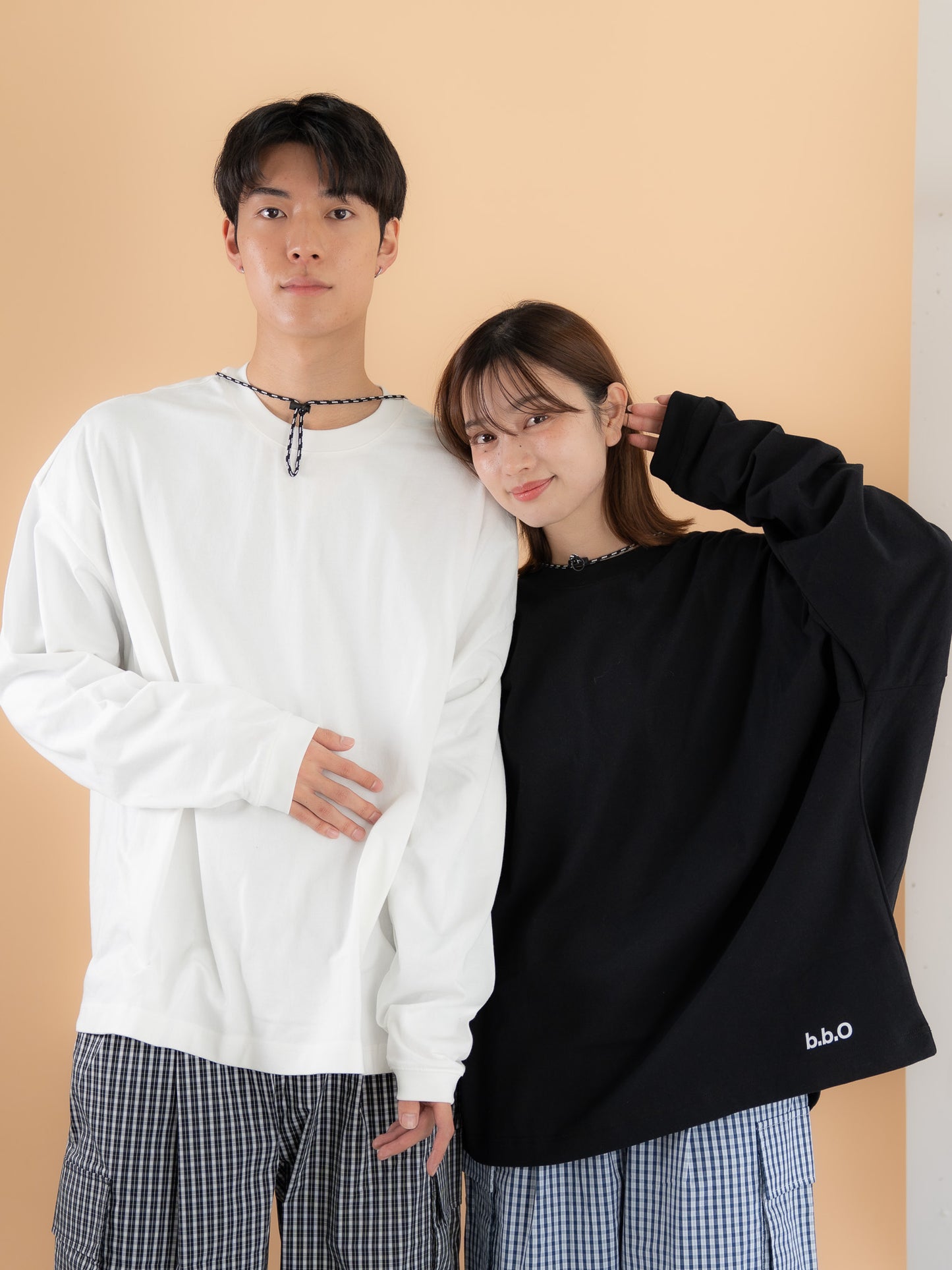 【bbO】バックロゴボリュームロンT