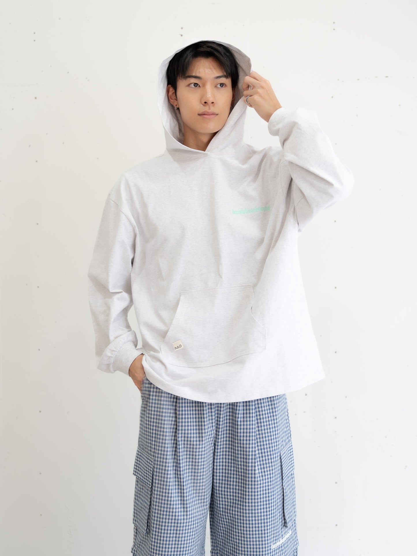 [SET]ロゴビッグシルエットカットフーディー・パーカー+ロゴビッグシルエットカットフーディー・パーカー(2set)