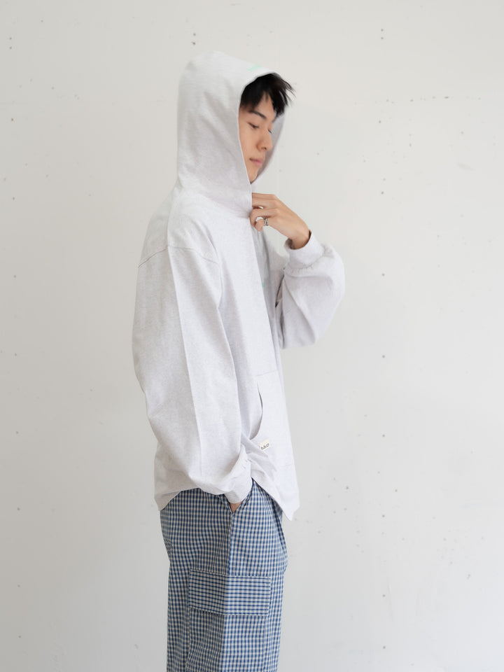 [SET]【bbO】ロゴビッグシルエットカットフーディー・パーカー+【予約】【bbO】チェック柄2WAYカーゴポケットパンツ(2set)