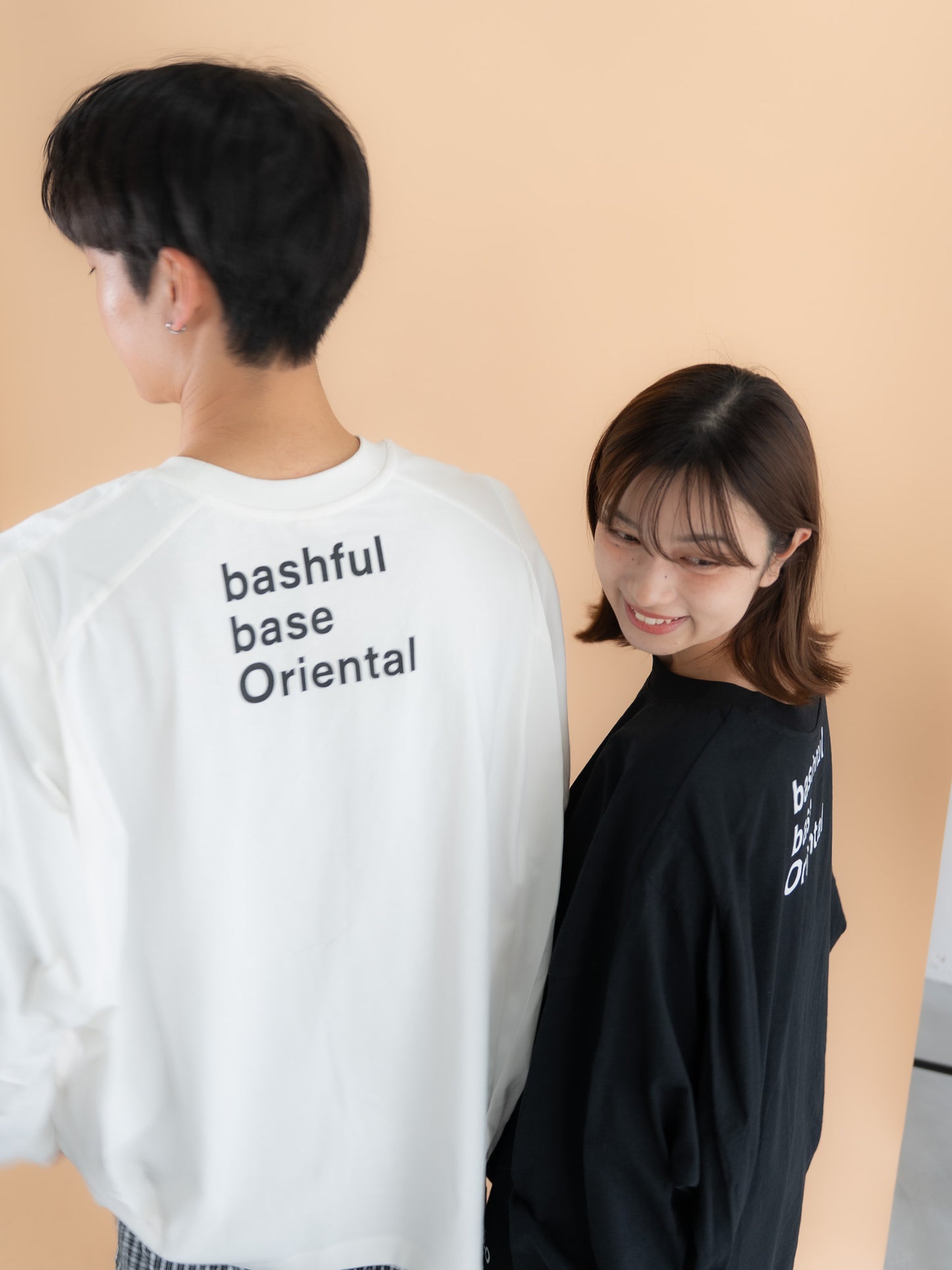 [SET]バックロゴボリュームロンT +バックロゴボリュームロンT (2set)