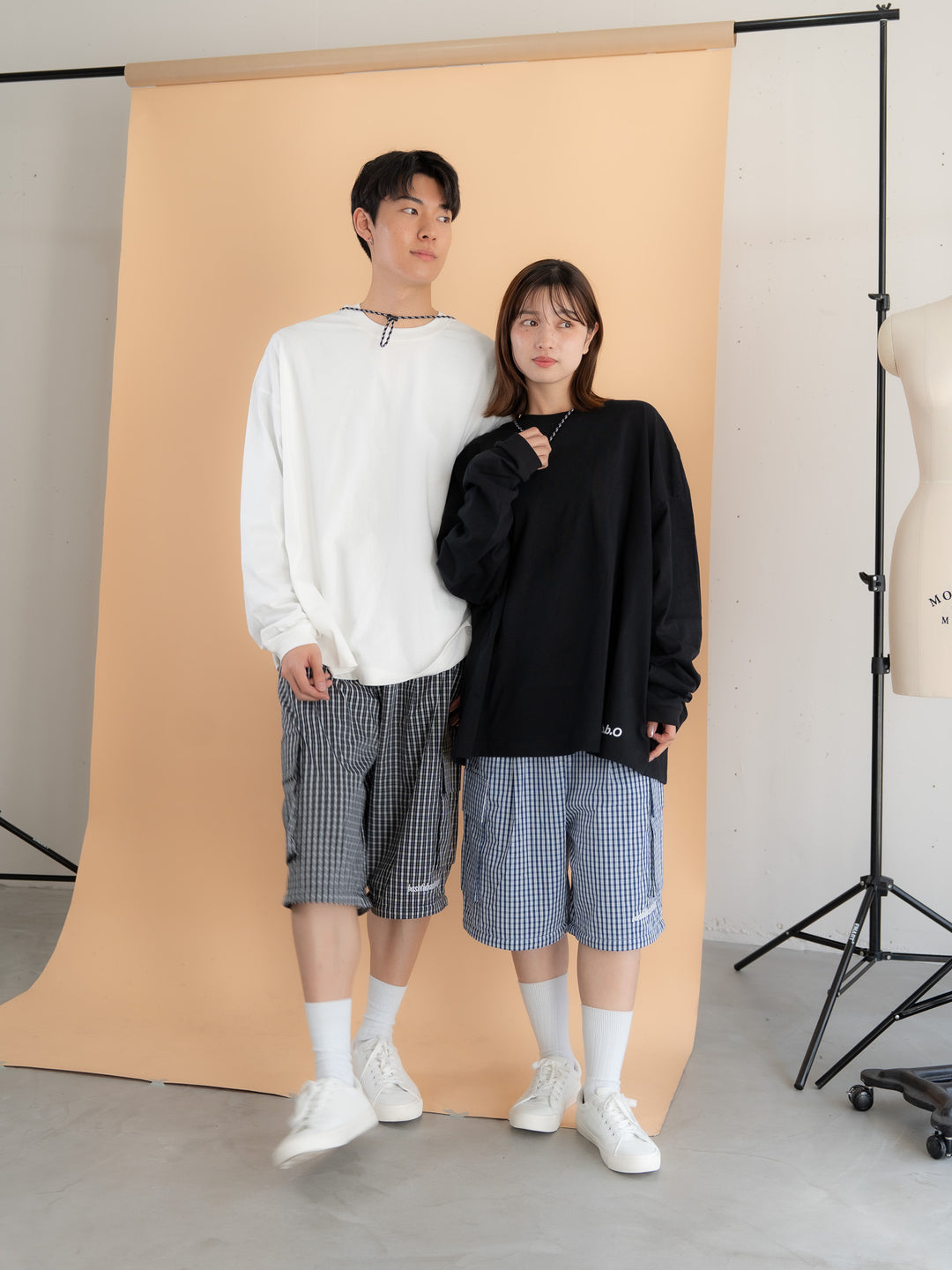 [SET]バックロゴボリュームロンT +バックロゴボリュームロンT (2set)