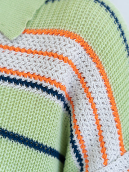 [SET]マルチボーダーポロニット+マルチボーダーポロニット(2set)