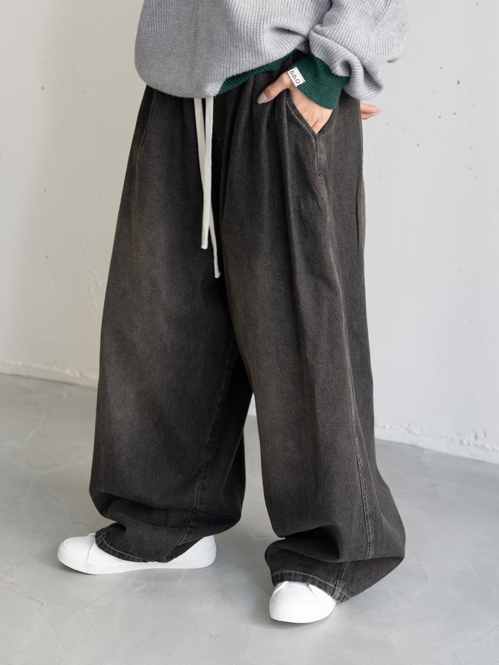 [SET]イージーコクーンワイドデニムパンツ+イージーコクーンワイドデニムパンツ(2set)