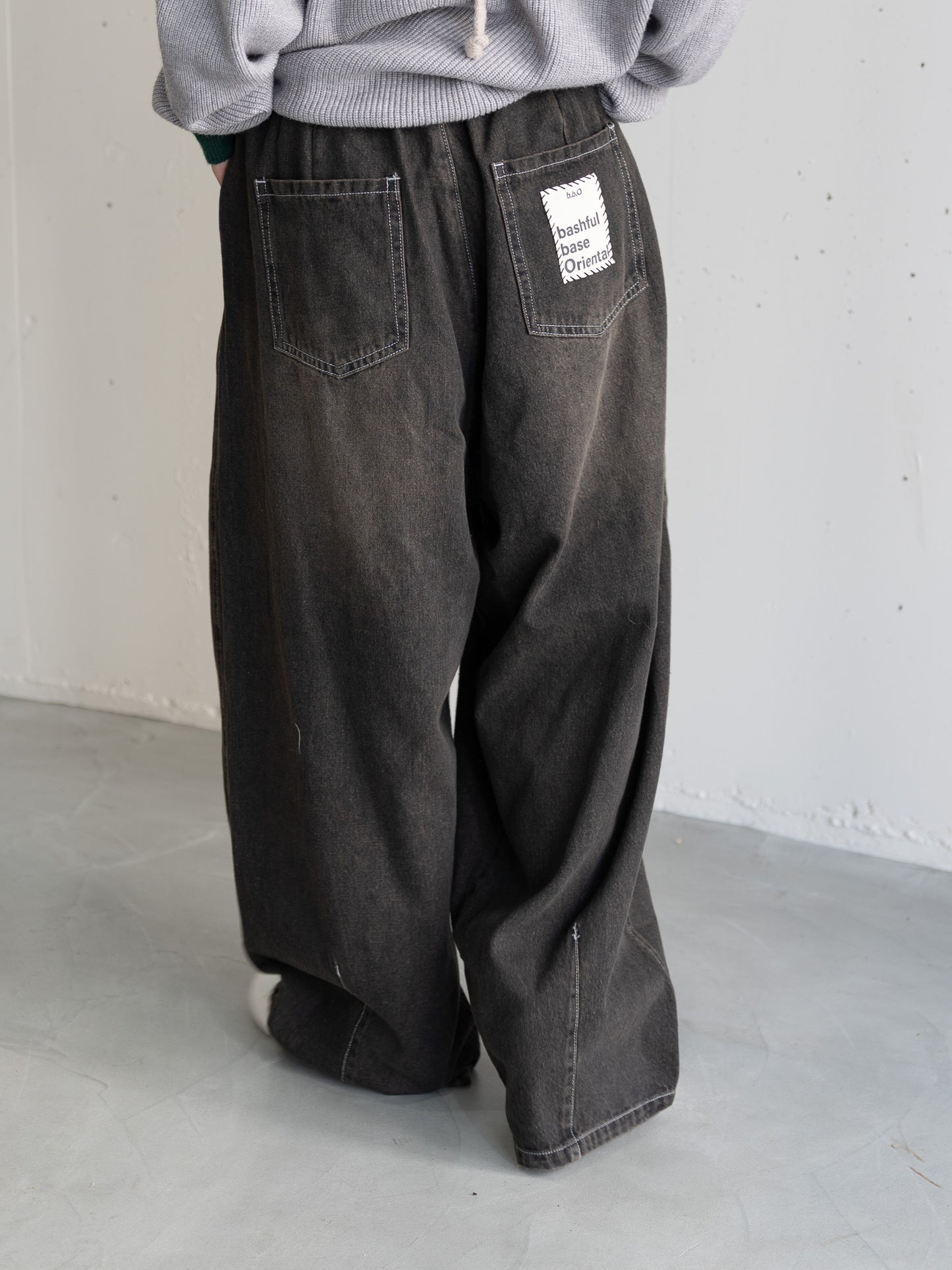 【bbO】イージーコクーンワイドデニムパンツ