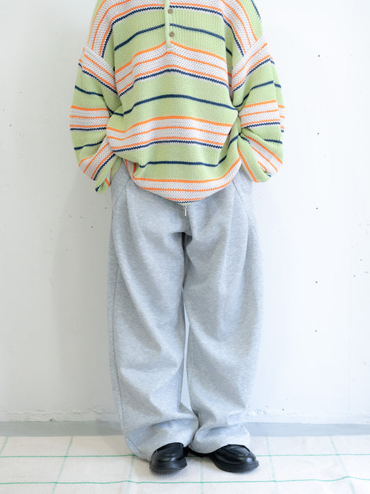 【bbO】デザインスウェットカーブパンツ