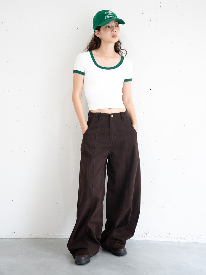 【bbO】リンガー配色コンパクトT