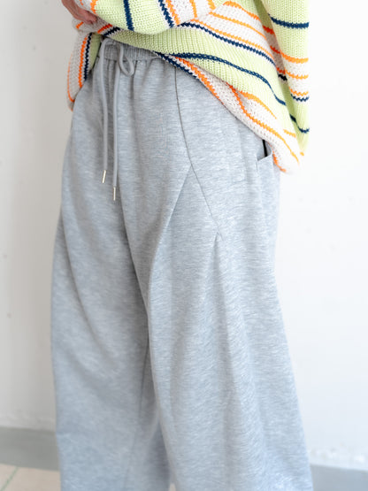 【bbO】デザインスウェットカーブパンツ