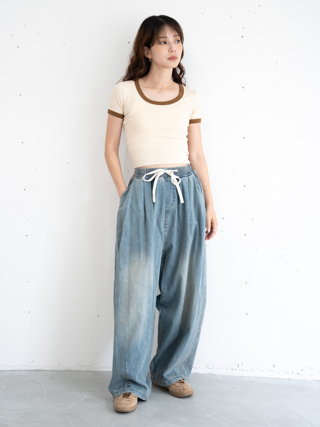 【bbO】リンガー配色コンパクトT