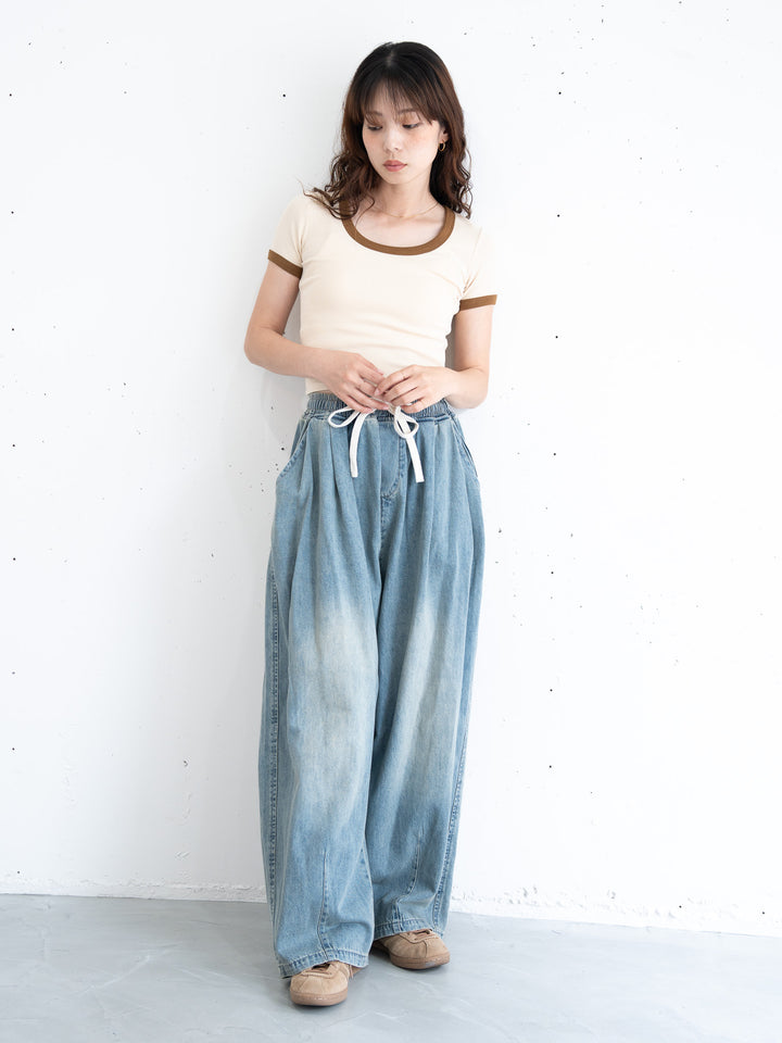 【bbO】リンガー配色コンパクトT