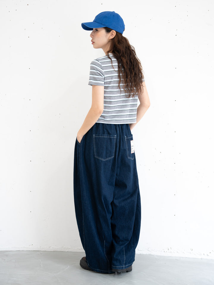 【bbO】マルチボーダーコンパクトTシャツ