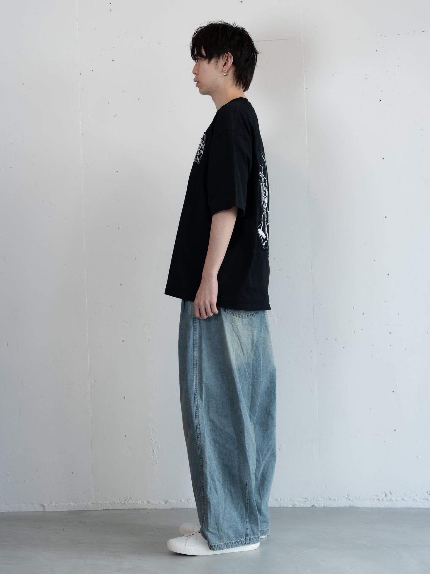 【bbO】オーバーサイズバッシュフルくんパッチT