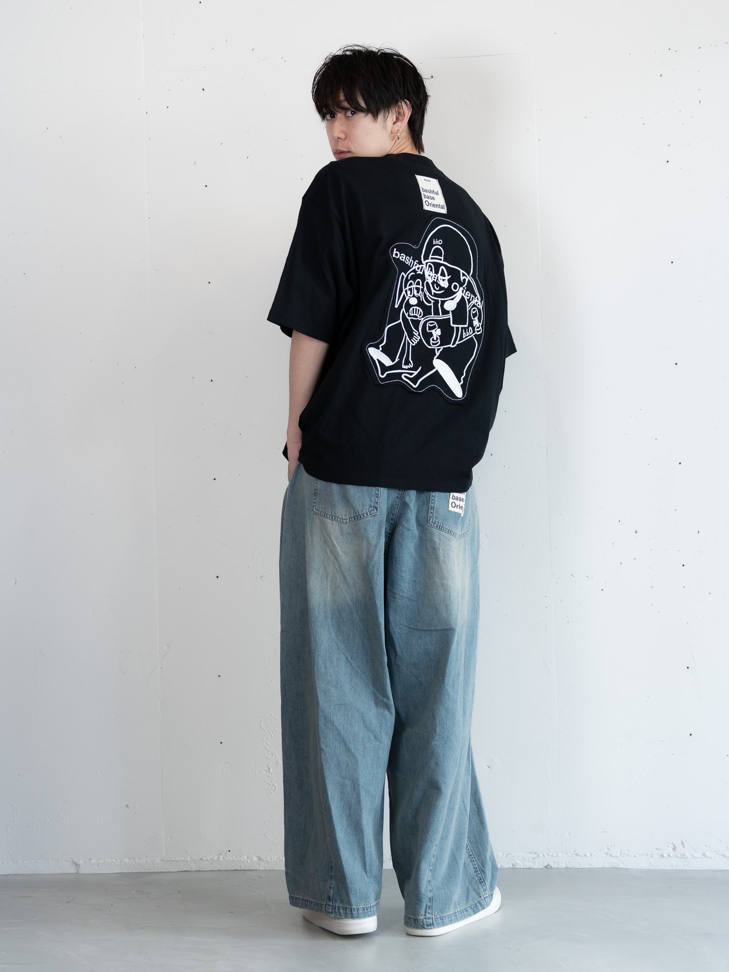 【bbO】オーバーサイズバッシュフルくんパッチT