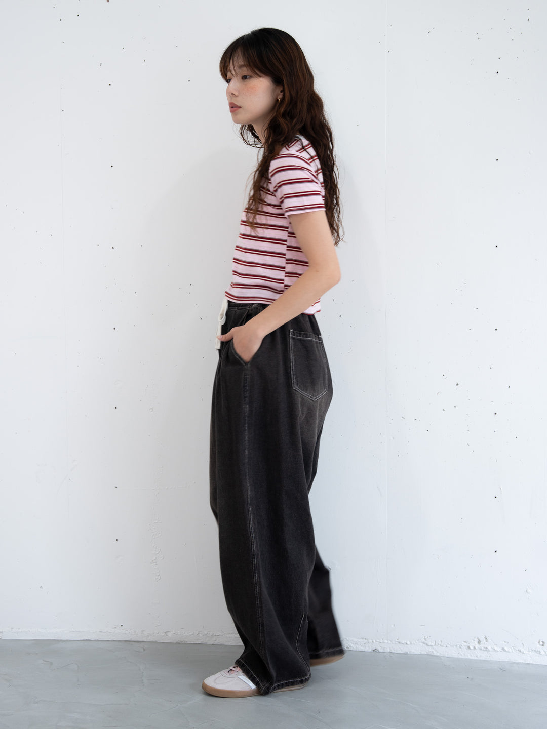 【bbO】マルチボーダーコンパクトTシャツ