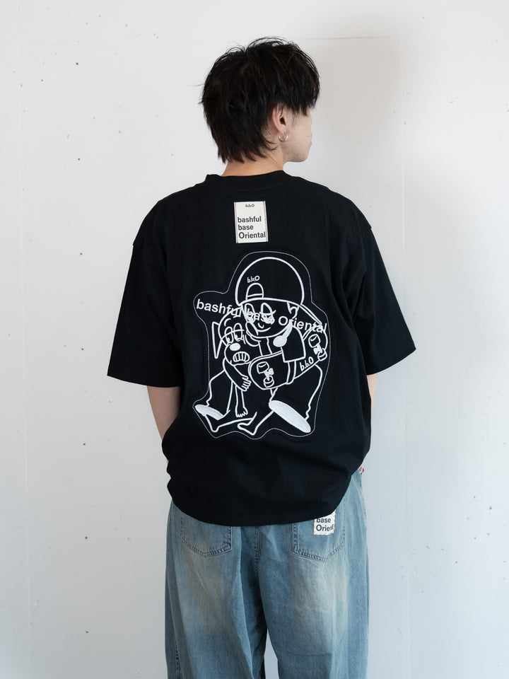 【bbO】オーバーサイズバッシュフルくんパッチT