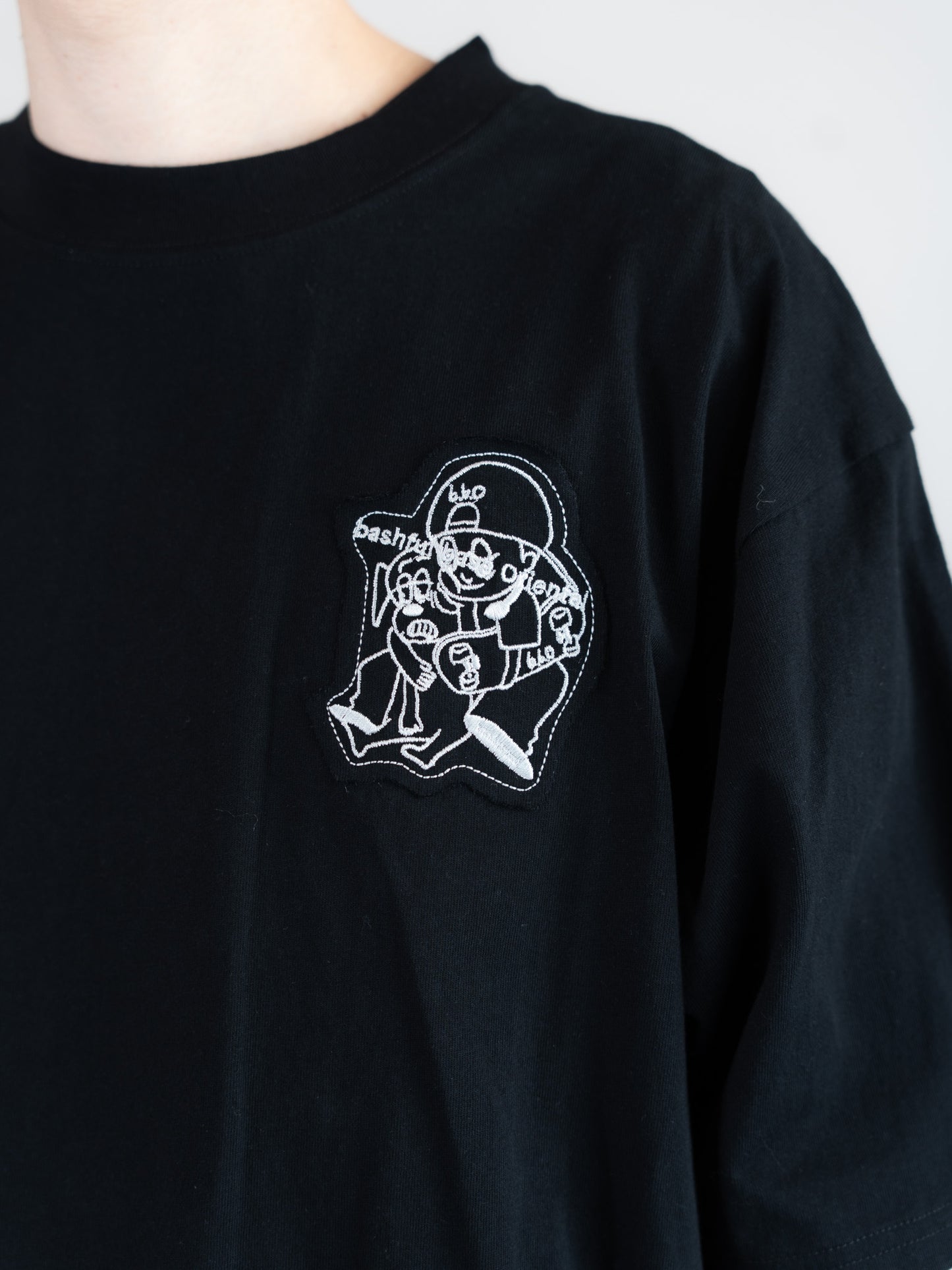 【bbO】オーバーサイズバッシュフルくんパッチT