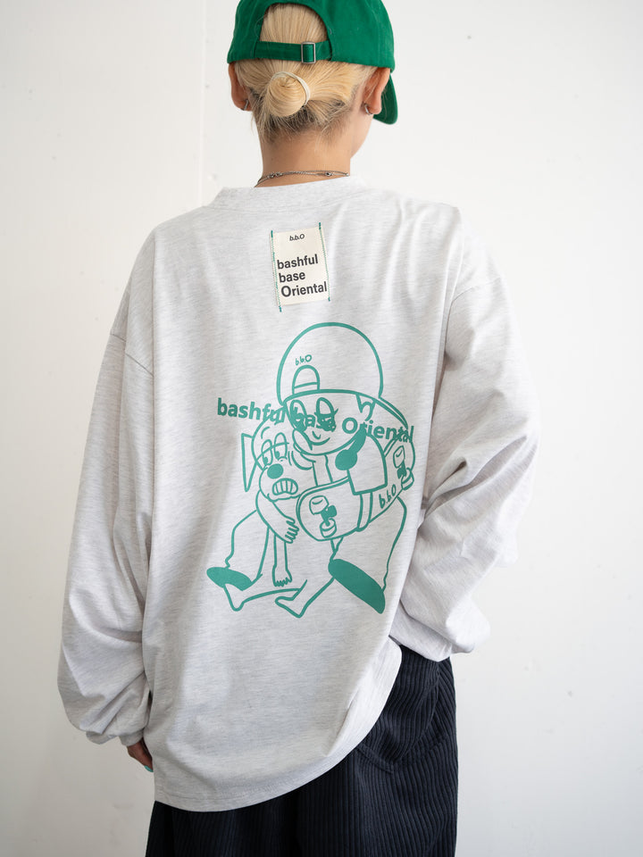 【bbO】オーバーサイズバッシュフルくんロンT