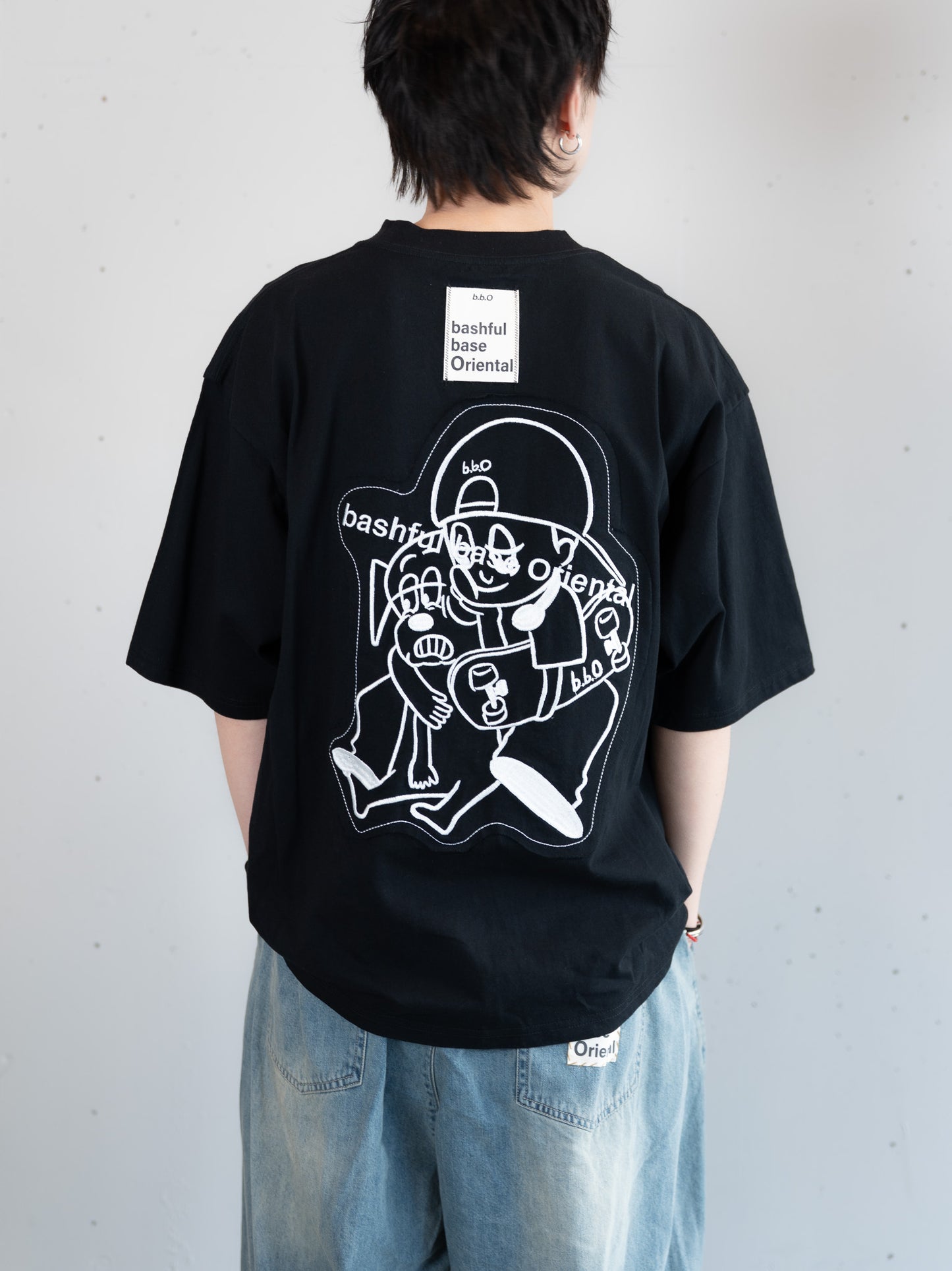 【bbO】オーバーサイズバッシュフルくんパッチT