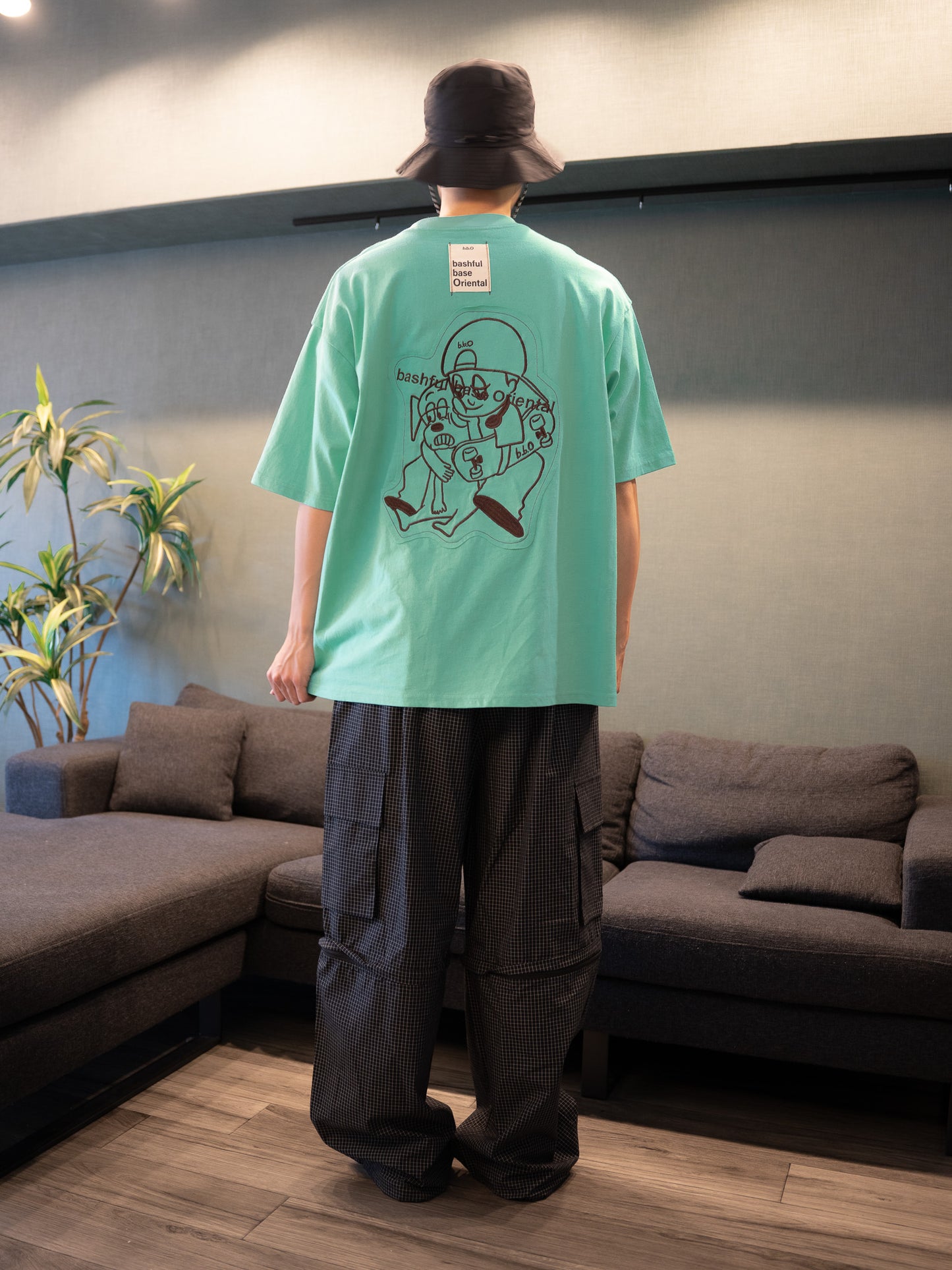 【bbO】オーバーサイズバッシュフルくんパッチT