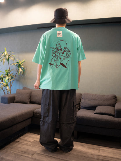 【bbO】オーバーサイズバッシュフルくんパッチT