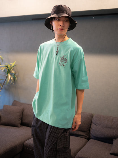 【bbO】オーバーサイズバッシュフルくんパッチT